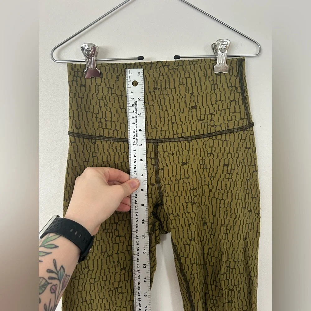 Lululemon Wunder Under High Rise Tight 28" Jacquard Green Leggings Size 4 - Picture 2 of 7